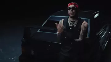 Nike Black Middle-Swoosh Sleeveless T-Shirt worn by Ryan Castro in RYAN CASTRO, ARCANGEL - PUEBLO DE MEDALLO (Video Oficial)
