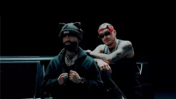 Charles Jeffrey Loverboy Black Ribbed Ears Beanie worn by Arcángel  in RYAN CASTRO, ARCANGEL - PUEBLO DE MEDALLO (Video Oficial)