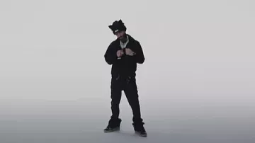 Lanvin Black Studded 'Curb' Sneakers worn by Arcángel in RYAN CASTRO, ARCANGEL - PUEBLO DE MEDALLO (Video Oficial)