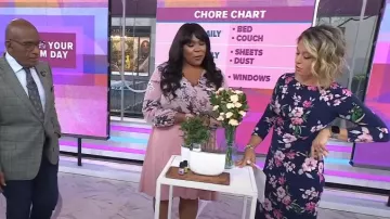 Eliza J Faux Wrap Sheath Dress usado por Dylan Dreyer como se ve en Today el 10 de mayo de 2024