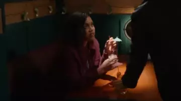 Good American Sueded Fleece Shacket worn by Victoria Hughes (Barrett Doss) as seen in Station 19 (S07E07)