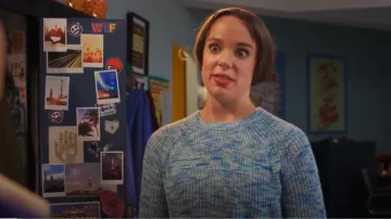 Only Nina Spacedye Sweater worn by Sarah Kinney (Emily Haine) as seen in Reginald the Vampire (S02E01)