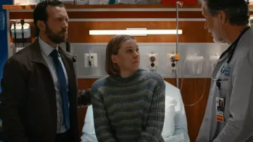 Pull en tricot Anthropologie porté par April Sexton (Yaya DaCosta) vu dans Chicago Med (S09E10)