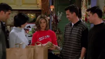Clothes from Friends: American Rag Sweatshirt worn by Rachel Green (Jennifer Aniston) in season 2, episode 9