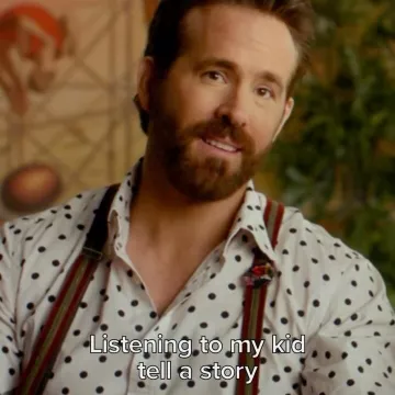 Atuendos de la película IF: Ryan Reynolds lleva una camisa de lunares en blanco y negro para interpretar a Cal