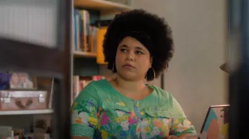 Gorman Flora Verde Pantsuit worn by Madison Feliciano (Ebony Vagulans) as seen in My Life Is Murder (S04E04)