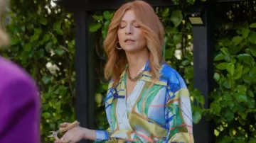 Zara Printed Shirt Dress worn by Lillian Reid (Anna Hutchison) as seen in My Life Is Murder (S04E04)