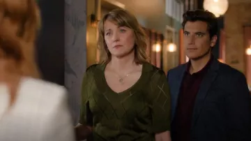 Kate Sylvester Verona top worn by Alexa Crowe (Lucy Lawless) as seen in My Life Is Murder (S04E04)