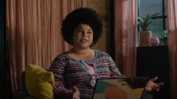 Ruby Dillon Cardigan worn by Madison Feliciano (Ebony Vagulans) as seen in My Life Is Murder (S04E04)