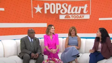 Blazer Melbourne en magenta usado por Savannah Guthrie como se ve en Today el 14 de mayo de 2024