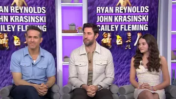 Likely Troya Tweed V-Neck Minidress in White Pink worn by Cailey Fleming as seen in Today with Hoda & Jenna on  May 14, 2024