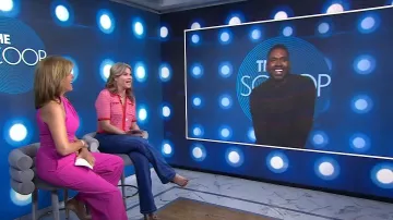 Maje Manamaille Herringbone Cardigan worn by Jenna Bush Hager as seen in Today with Hoda & Jenna on  May 15, 2024