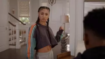 Free People Intercept Striped Pullover worn by Patience (Chelsea Tavares) as seen in All American (S06E07)