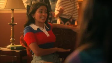 Staud Blue & Red Spencer Polo worn by Noa Olivar (Maia Reficco) as seen in Pretty Little Liars: Original Sin (S02E01)