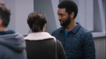 Rains Men's Liner Shirt Jacket in Navy worn by Winston Ndugu (Anthony Hill) as seen in Grey's Anatomy (S20E08)