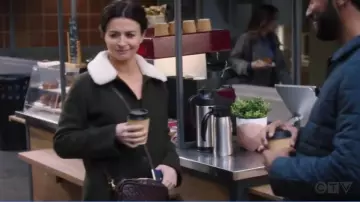 Mali + Lili Ava Woven Vegan Leather Crossbody Bag worn by Amelia Shepherd (Caterina Scorsone) as seen in Grey's Anatomy (S20E08)