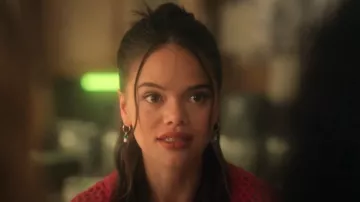 Madewell Mushroom Charm Huggie Hoop Earrings worn by Minnie 'Mouse' Honrada (Malia Pyles) as seen in Pretty Little Liars: Original Sin (S02E01)