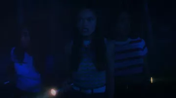 Mango Lurex Knitted Top worn by Minnie 'Mouse' Honrada (Malia Pyles) as seen in Pretty Little Liars: Original Sin (S02E01)