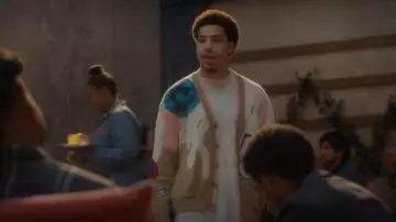 Barrow Instarsia Knit Cardigan worn by Andre Johnson, Jr. (Marcus Scribner) as seen in grown-ish (S06E17)