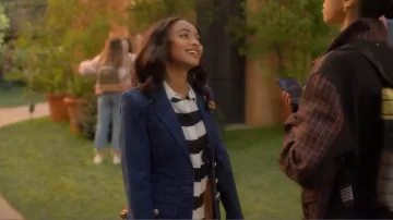 Derek Lam 10 Crosby Keith Utility Jacket worn by Kiela Hall (Daniella Perkins) as seen in grown-ish (S06E17)