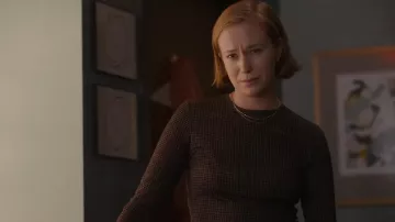 Vince Brushed Check Crew Tee worn by Ava (Hannah Einbinder) as seen in Hacks (S03E05)