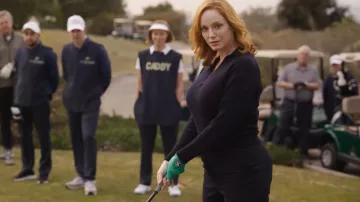 Veronica Beard Renzo Pantalones usados por Christina Hendricks como se ve en Hacks (S03E06)