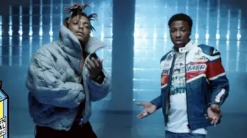 La doudoune grise Louis Vuitton portée par Juice Wrld dans son clip Bandit feat. NBA Youngboy