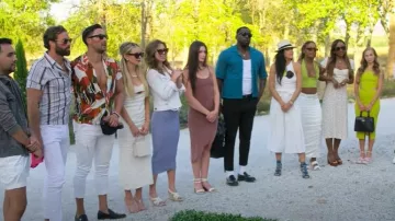 H&M Mini Shoulder Bag - Light taupe worn by Hannah Fouch as seen in Vanderpump Villa (S01E10)