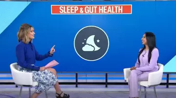 Gucci Cutout Platform Heeled Sandals worn by Savannah Guthrie as seen in Today on May 16, 2024