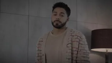 Corridor Ra­ga Em­broi­dered Cardi­gan In Grey worn by Jordan Baker (Michael Evans Behling) as seen in All American (S06E08)