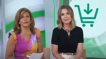 Gucci Reversible Logo-Plaque Belt worn by Savannah Guthrie as seen in Today on May 17, 2024