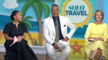 Anthropologie La robe longue Somerset portée par Sheinelle Jones telle que vue dans Today le 17 mai 2024