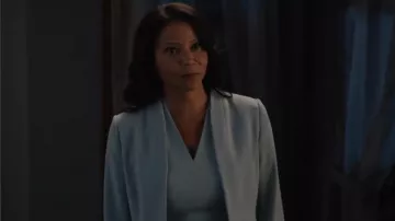 Hobbs Olivia Coat worn by Claudia Payne (Gloria Reuben) as seen in Elsbeth (S01E09)