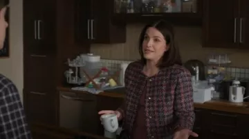 Sandro Cropped But­ton-Up Tweed Jack­et worn by Lea Dilallo (Paige Spara) as seen in The Good Doctor (S07E08)