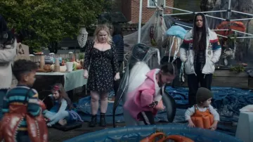 Reformation Rebecca Mini Dress worn by Maggie (Nicola Coughlan) as seen in Big Mood (S01E05)