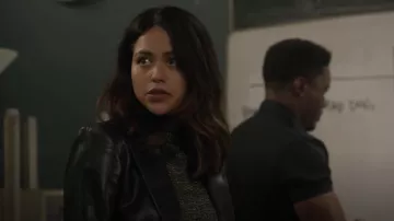 Blanknyc Faux Leather Blazer worn by Angela Lopez (Alyssa Diaz) as seen in The Rookie (S06E10)