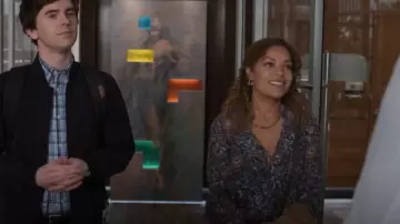 Veronica Beard Blanchett Silk Top worn by Dr. Claire Browne (Antonia Thomas) as seen in The Good Doctor (S07E09)