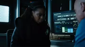 Mackage Shia 2-in-1 Double-Face Wool Coat with Removable Bib worn by Sergeant Ayanna Bell (Danielle Moné Truitt) as seen in Law & Order: Organized Crime (S04E12)