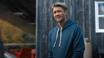 Jockey Men's Loungewear Cotton Blend Fleece Hoodie worn by Cal Jones (Chad Michael Murray) as seen in Sullivan's Crossing (S02E06)