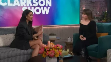 Laretaggio Rocca Double Breasted Blazer worn by Shay Mitchell as seen in The Kelly Clarkson Show on  May 20, 2024