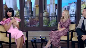 Rebecca Vallance Odetta Midi Dress worn by Jameela Jamil as seen in LIVE with Kelly and Mark on May 21, 2024