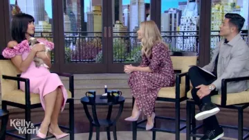 Versace Medusa 95 Slingback Pumps worn by Jameela Jamil as seen in LIVE with Kelly and Mark on  May 21, 2024