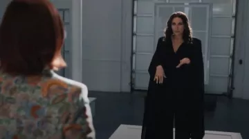 Bcbgmaxazria Ruffled Sash Jumpsuit worn by Nadine Clay (Laura Benanti) as seen in Elsbeth (S01E10)