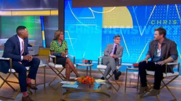 Diane von Furstenberg Hannah Knit Jacquard Top worn by Robin Roberts as seen in Good Morning America on  May 20, 2024