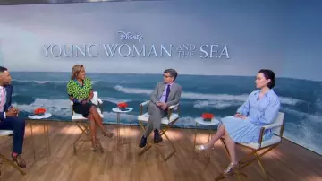 Adeam Amalfi Striped Pleated Wrap Shirtdress worn by Daisy Ridley as seen in Good Morning America on  May 20, 2024