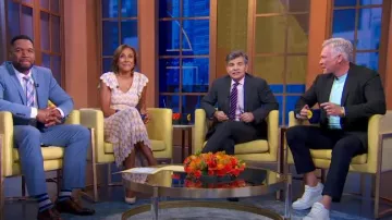 Derek Lam Collective Crochet Knit Dress worn by Robin Roberts as seen in Good Morning America on May 21, 2024