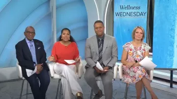 Vestido de Talbots Smocked en Floral Tile usado por Dylan Dreyer como se ve en Today el 22 de mayo de 2024