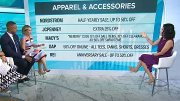 Sam Edelman Luella Ankle Strap Sandals in Pistachio Se worn by Vicky Nguyen as seen in Today on  May 23, 2024