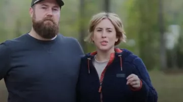 L.L. Bean Women's Mountain Pile Fleece Hoodie worn by Erin Napier as seen in Home Town (S08E20)