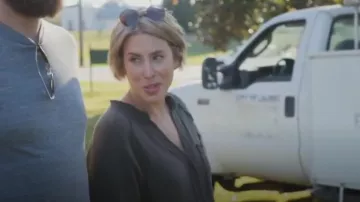 Aerie Pool-To-Party Cover Up usado por Erin Napier como se ve en Home Town (T08E20)